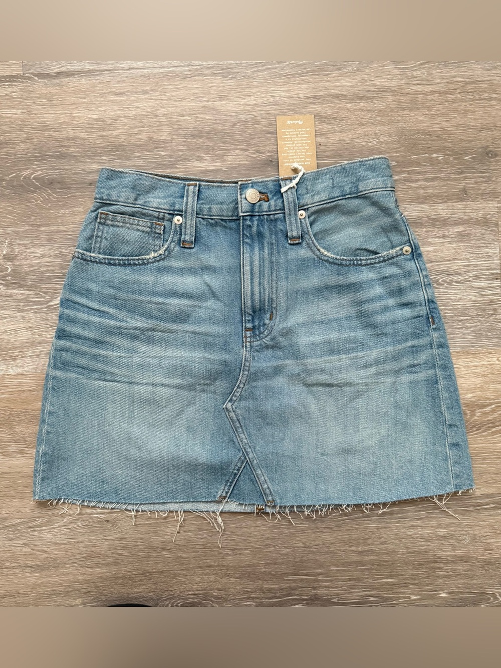 Madewell Rigid Denim A-Line Mini Skirt
